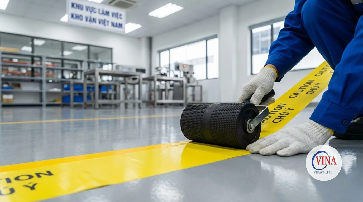 Ví dụ thực tế về băng keo dán nền