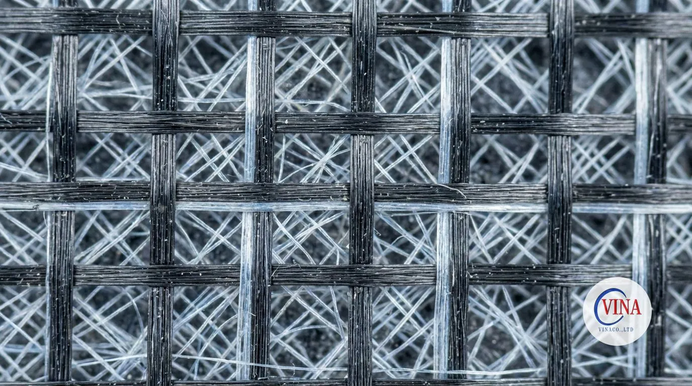 Soi chi tiết sợi carbon vải chống tĩnh điện Hình ảnh minh họa cho Quần áo chống tĩnh điện